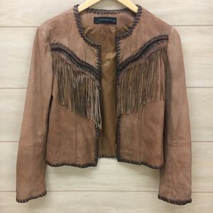❗️SALE❗️Zara Woman Fringe Leather Jacket